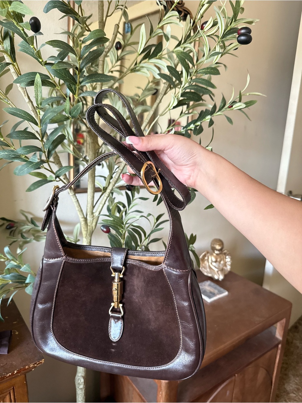 Gucci Suede 1961 jackie bag - Picture 7 of 10